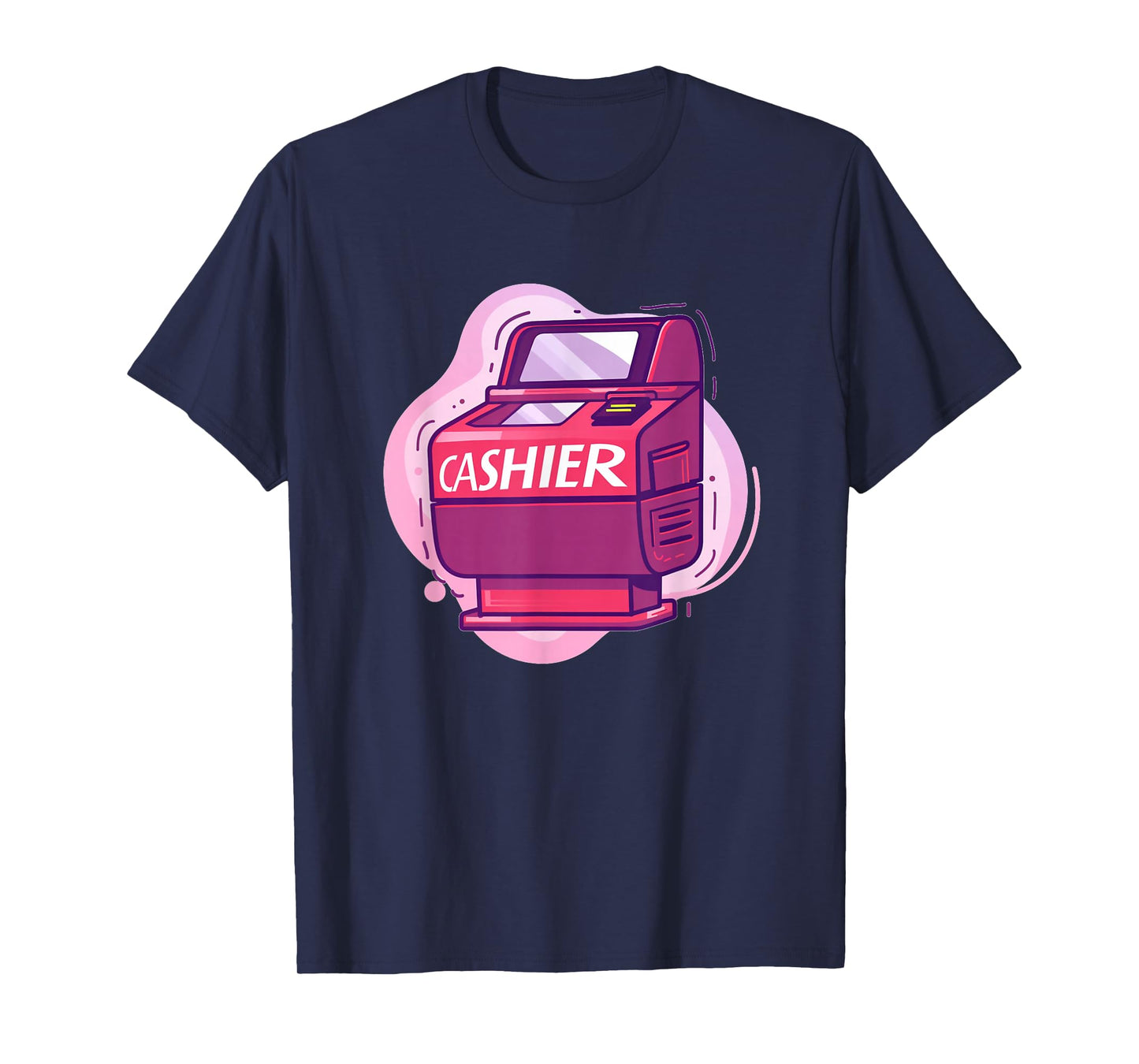 Funny Cashier Outfit Unisex-Adults Kids Black Crew Neck Classic Fit Short Sleeve T-Shirt