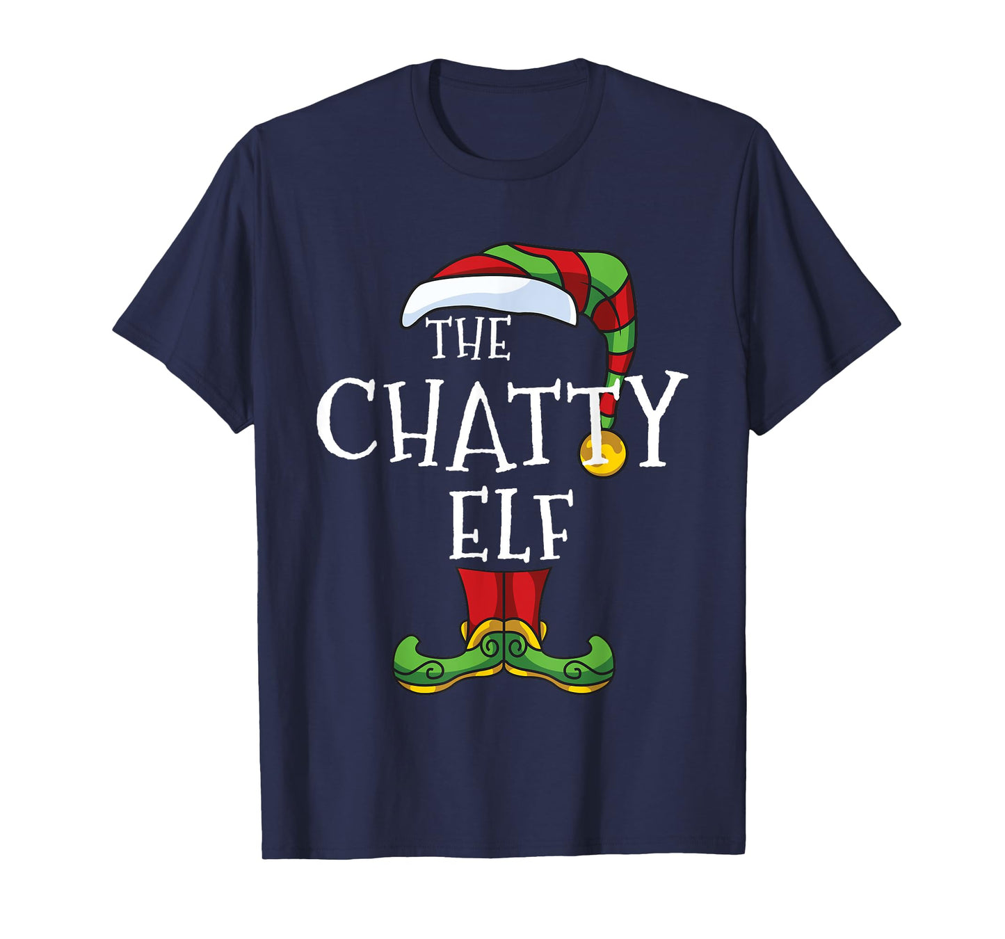Chatty Elf Talkative Family Matching Christmas Group Funny T-Shirt