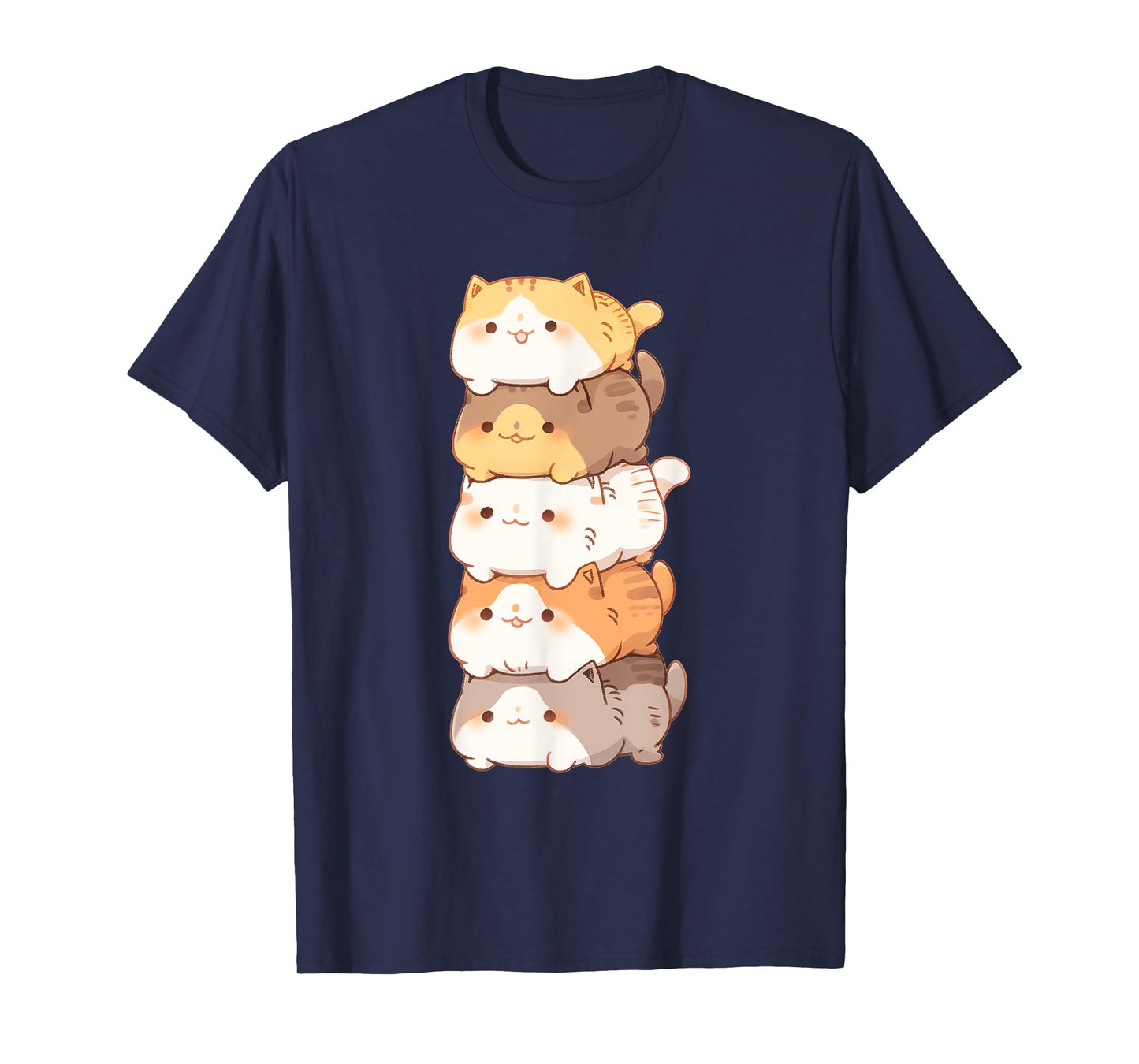 Adorable Stack of Cats for Cat Lovers T-Shirt for Men Women Kids