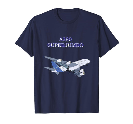 A380 SUPER JUMBO AIRPLANE ADULT KIDS CHILDREN PLANE T-SHIRT T-Shirt