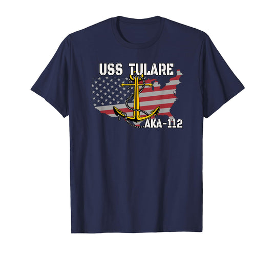 USS Tulare AKA-112 Amphibious Cargo Ship Veterans Day Father T-Shirt