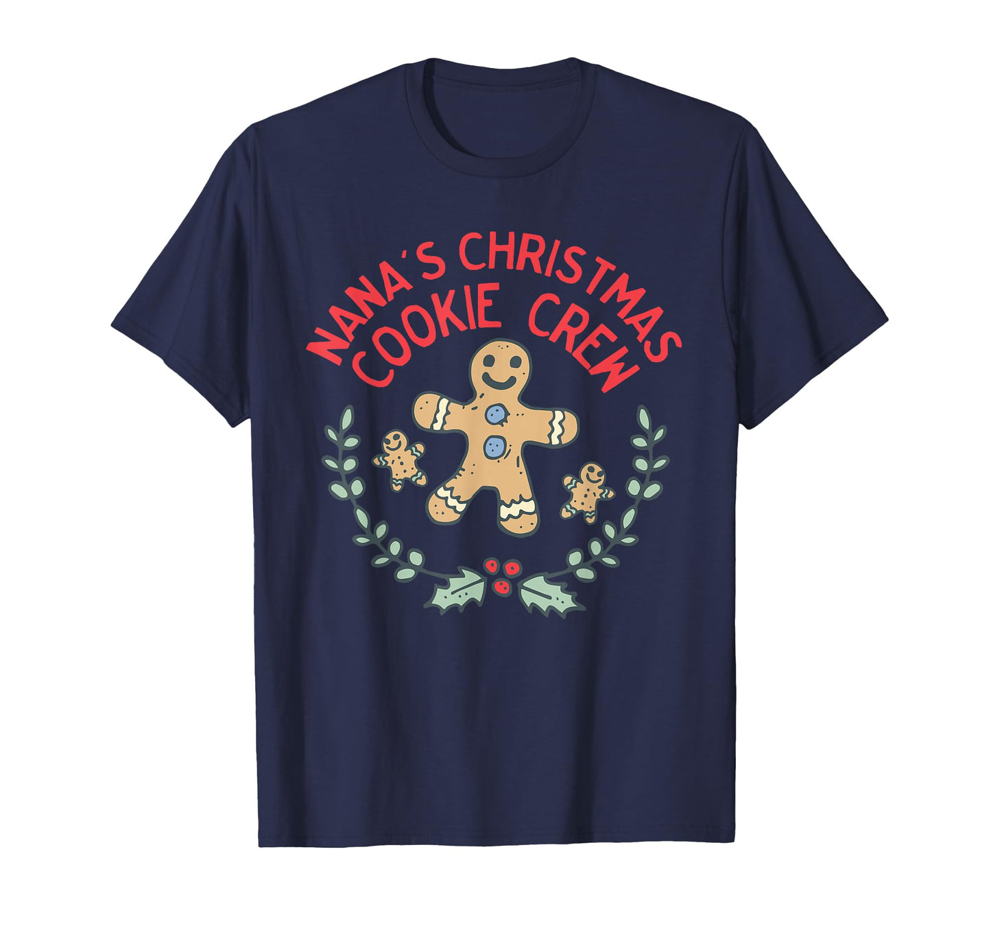 Cute Nana's Christmas Cookie Crew for Grandchildred Kids T-Shirt