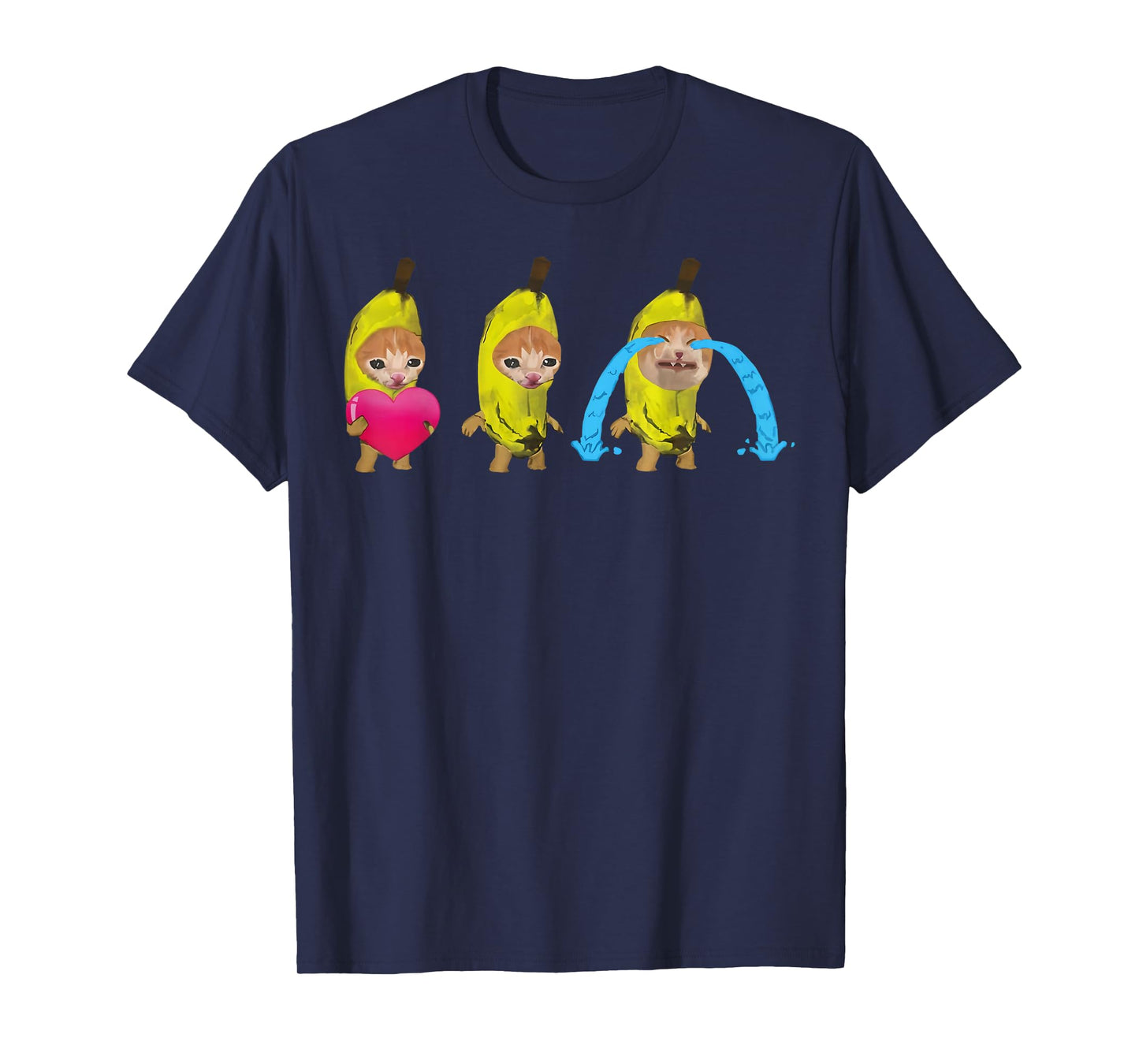 Funny Cat Meme Cat Silly Banana Cute Cat Kitty Cat Lover Men Women Kids T-Shirt