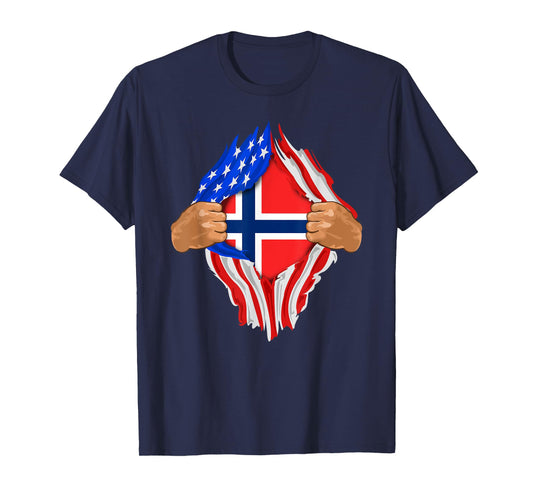 Norwegian Blood Inside Me T-Shirt | Norway Flag Gift T-Shirt