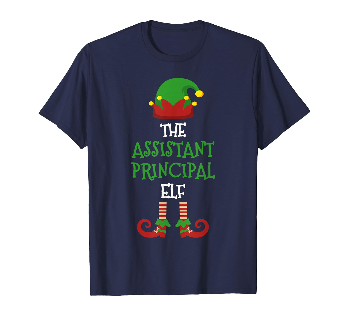 Assistant Principal Elf Matching Pajamas Christmas Teacher T-Shirt