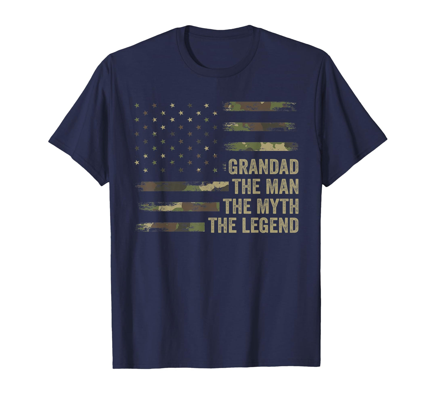 Grandpa Camo Flag Shirt, Grandad The Man The Myth The Legend T-Shirt