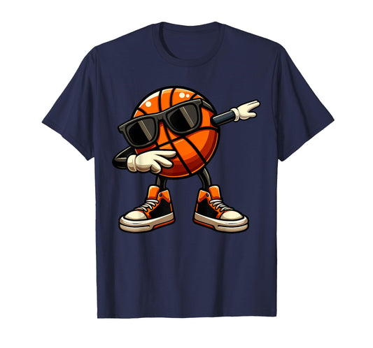 Dabbing Basketball Ball Sunglasses Basketball T-Shirt