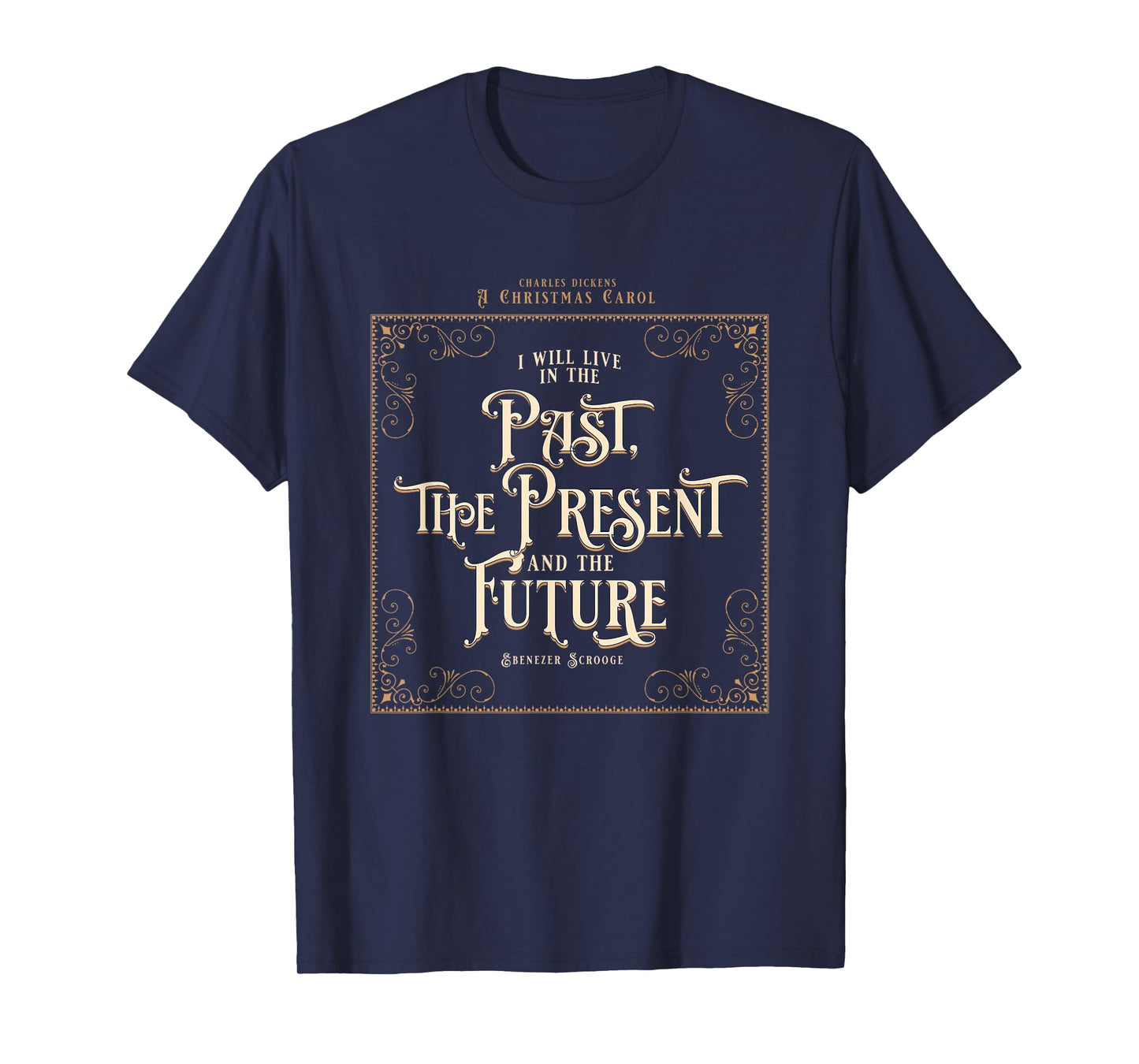 Christmas Carol, Scrooge, Marley, Holiday Design T-Shirt