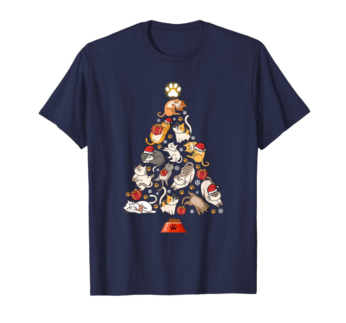 Funny Cats Christmas Men Kids Women Cat Ugly Christmas T-Shirt