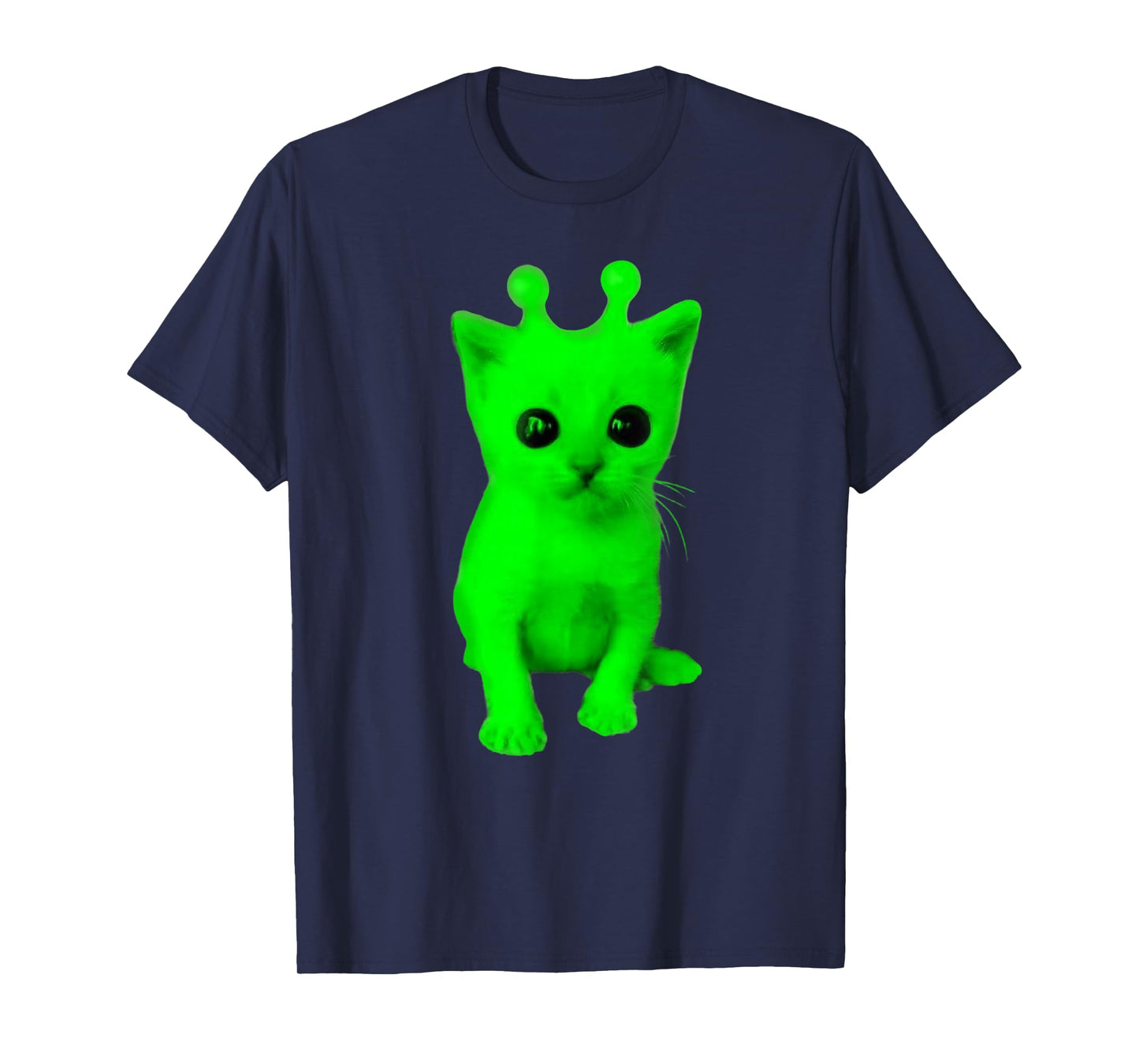 Funny Alien Cat Meme Graphic T-Shirt