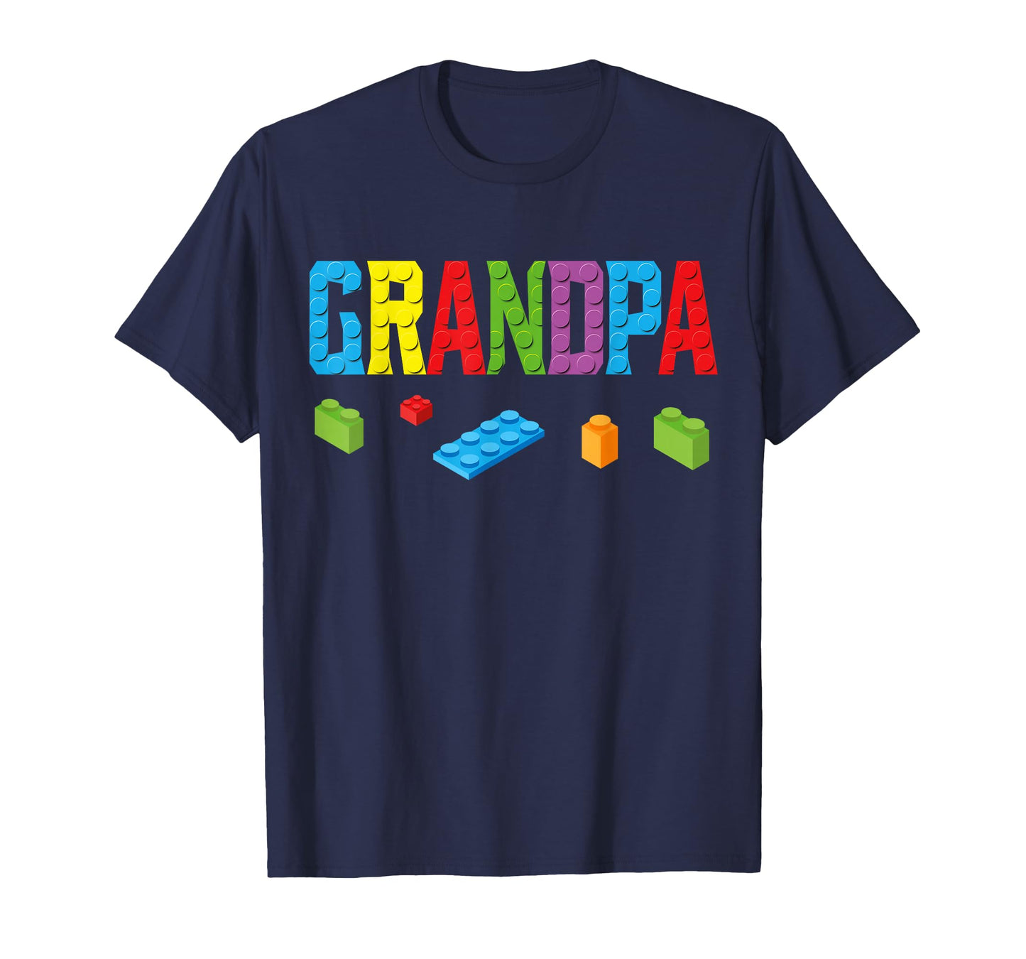 Grandpa Master Builder Building Bricks Blocks Family Set T-Shirt