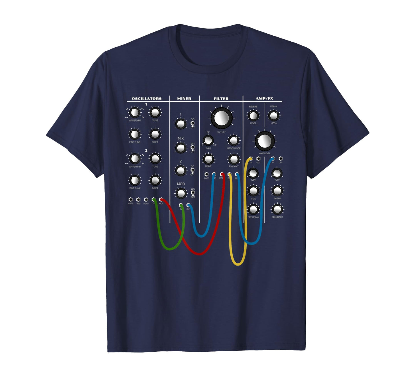 Analog Modular Synthesizer Panel Electronic Musician T-Shirt