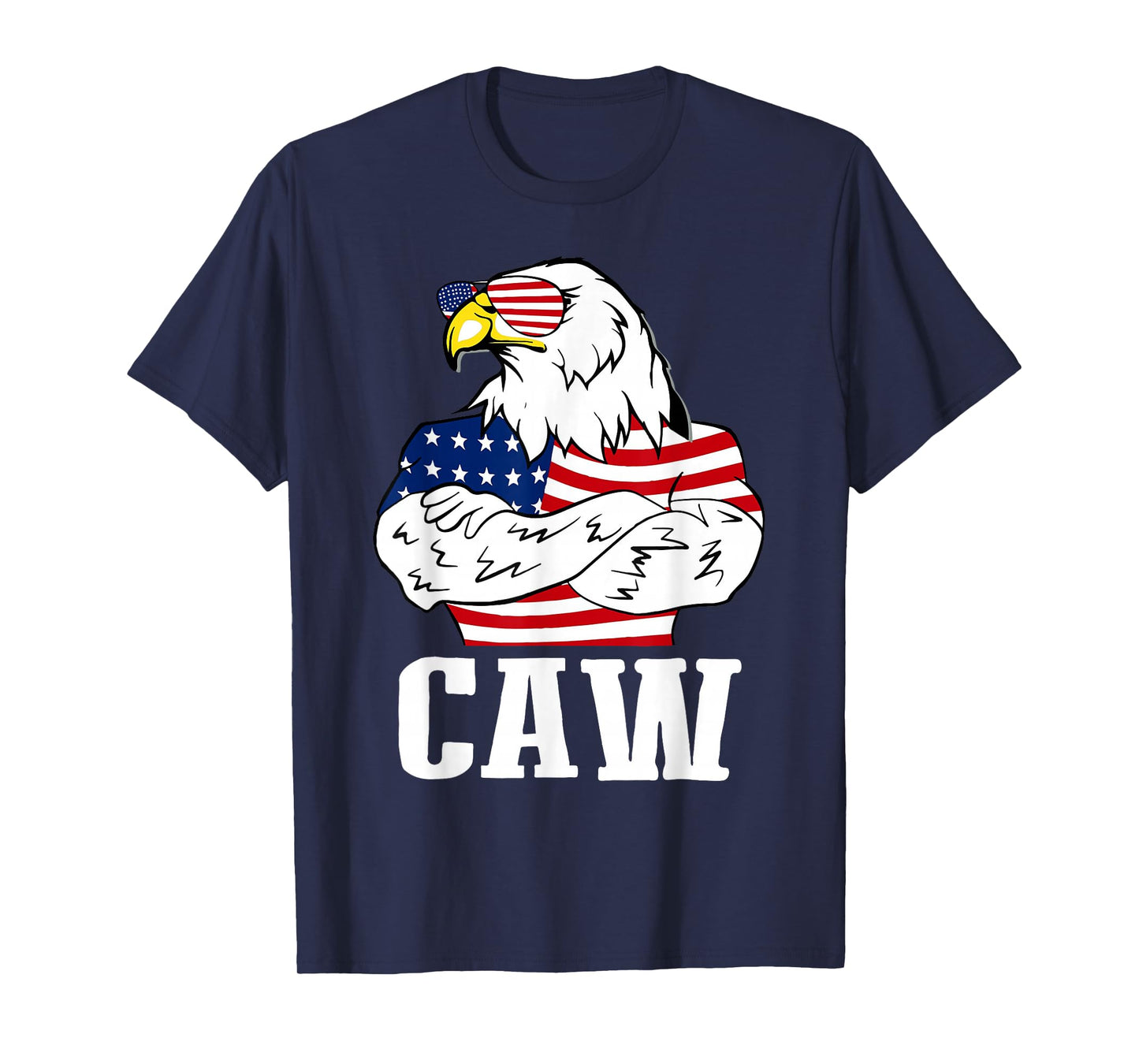 Patriotic Bald Eagle Caw 4th of July American Flag American T-Shirt