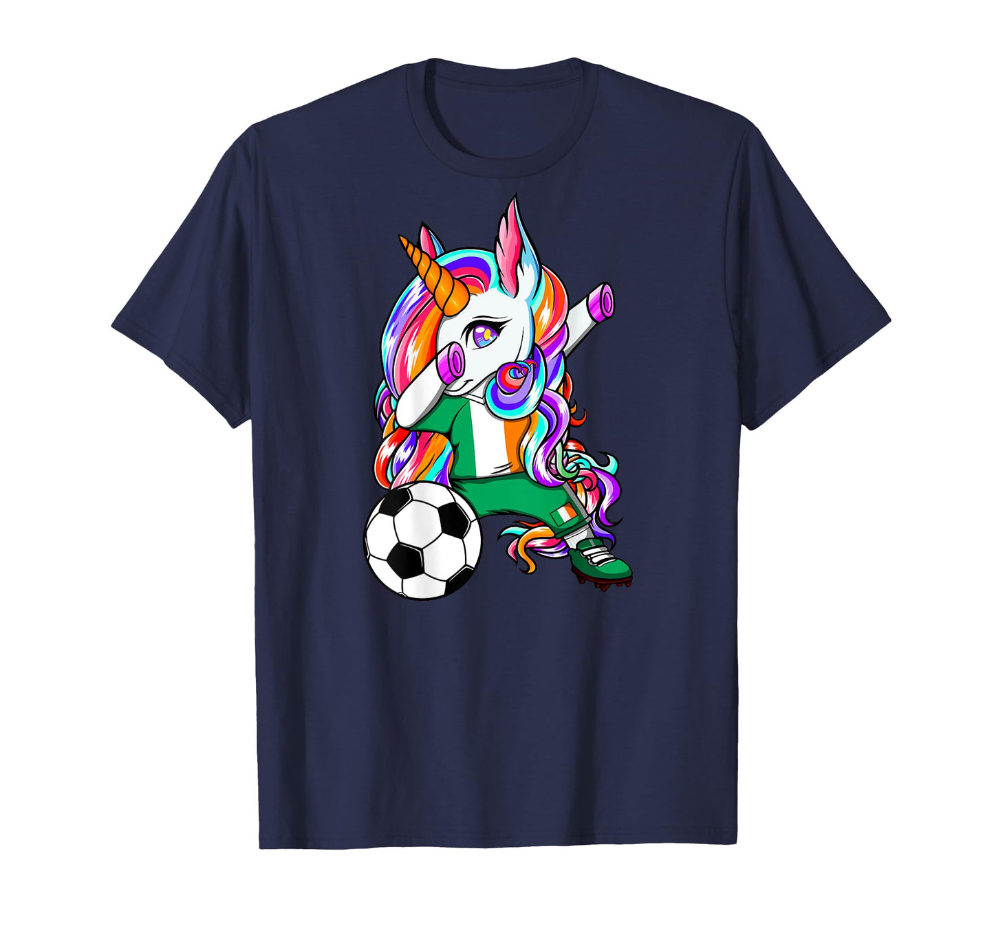 Dabbing Unicorn Ireland Soccer Lovers Jersey Irish Football T-Shirt