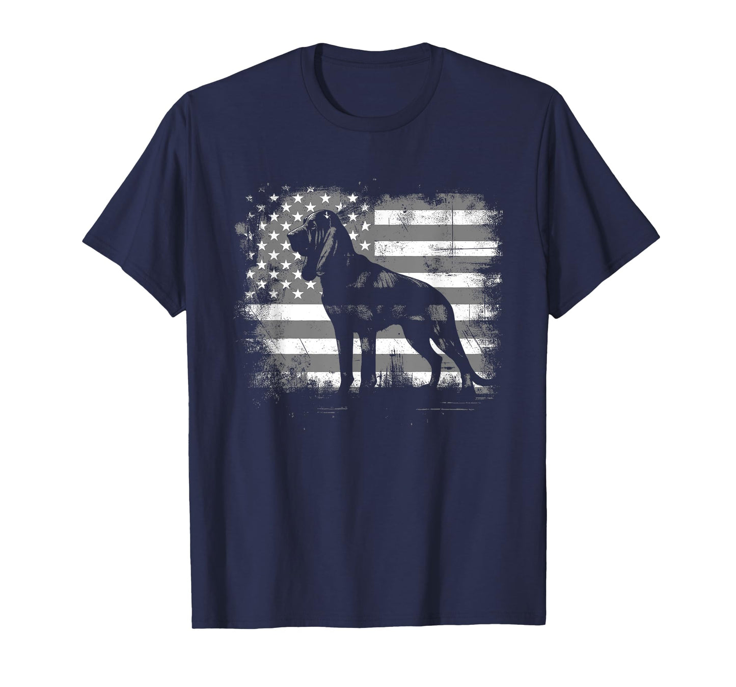 Bloodhound American Flag - Patriotic USA Dog Lover T-Shirt for Men Women Kids