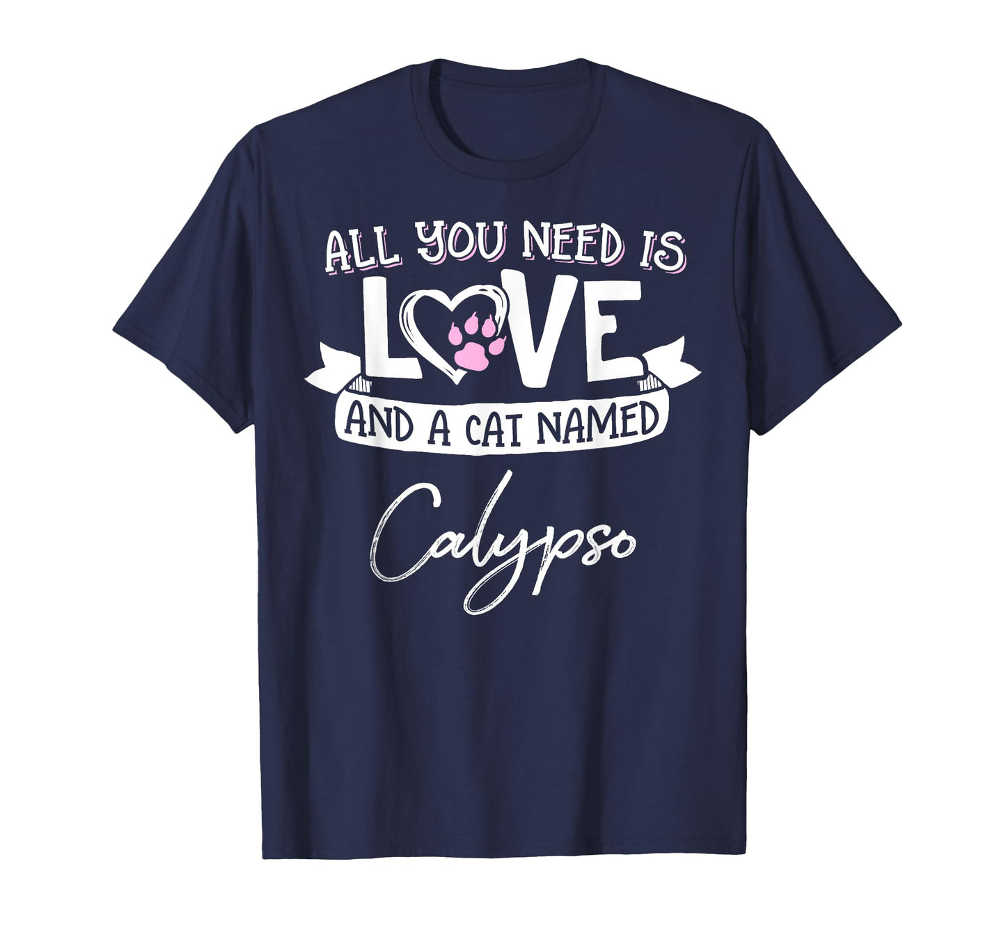 Cute Cat Named Calypso Design for Women and Girls T-Shirt