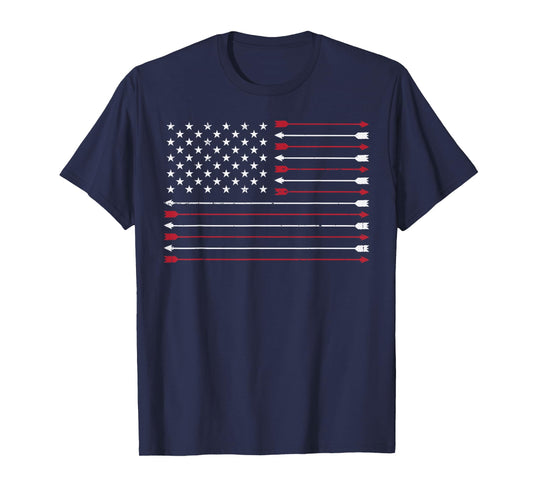 American Flag Arrow Hunting Archery USA Hunter Archer Gift T-Shirt
