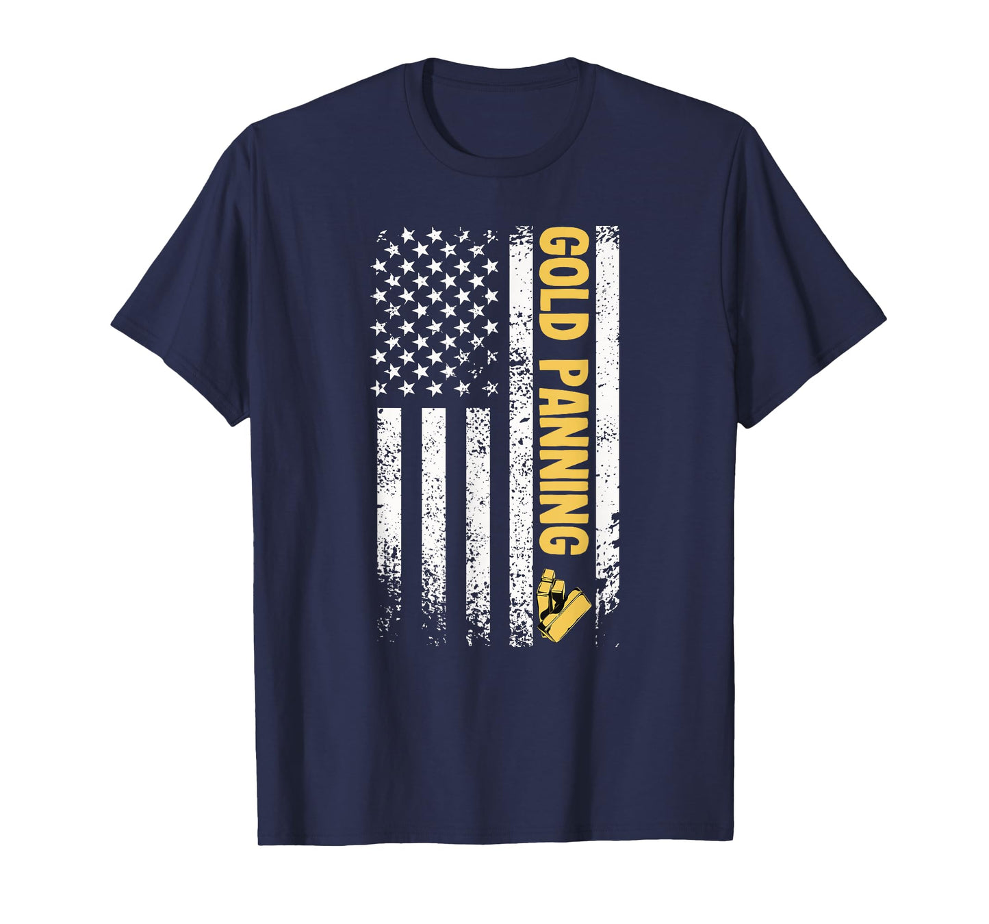 Gold panning usa flag gold miner prospecting gold digging T-Shirt