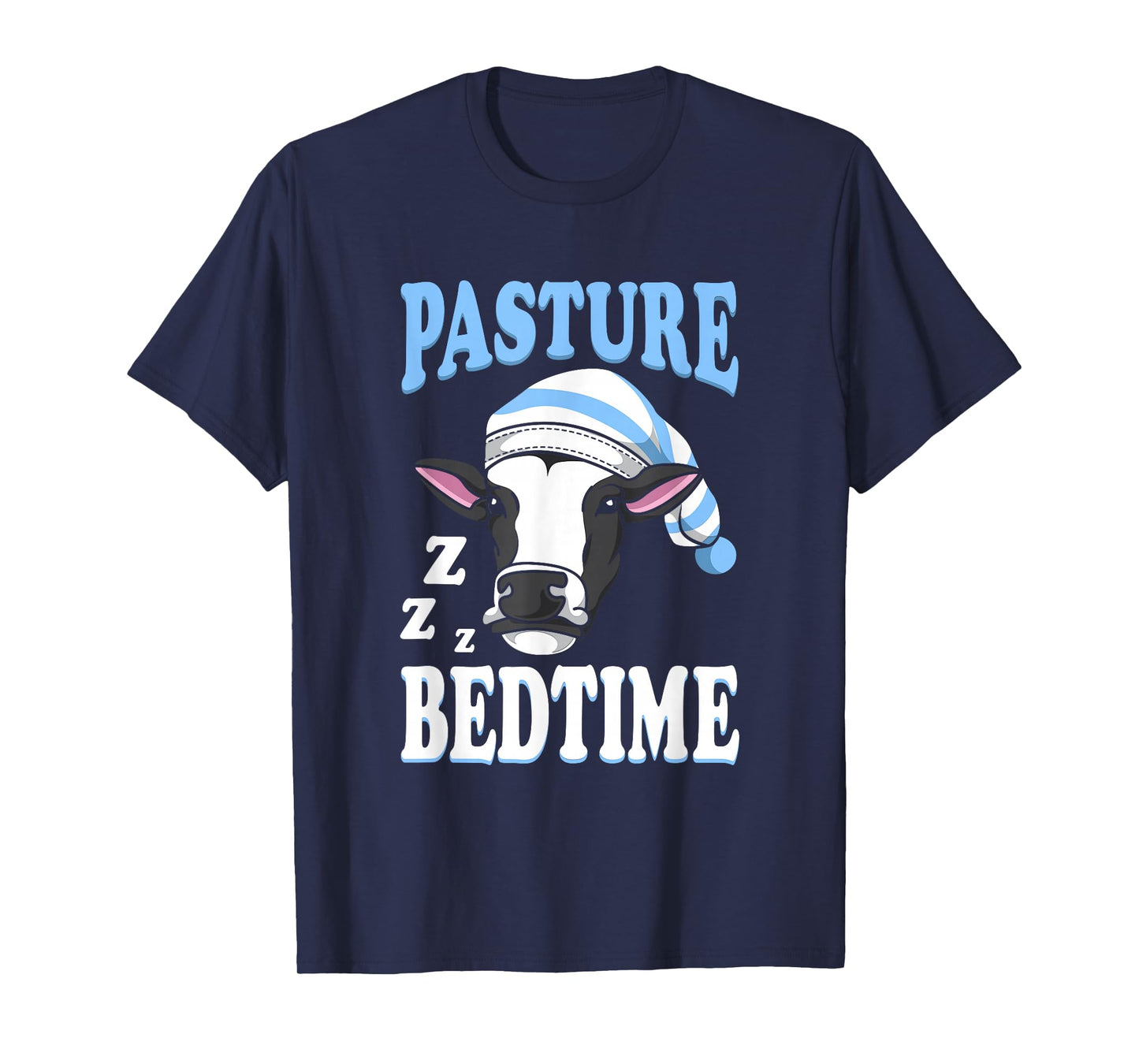 Cute Sleepy Cow Pasture Bedtime T-Shirt