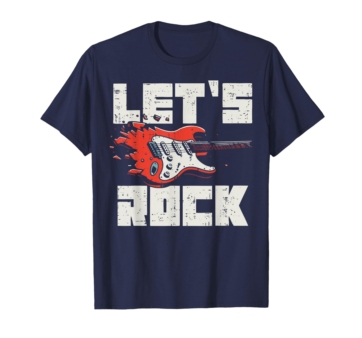 Lets Punk Rock Electric Guitar Cool Rocker Boys Kids Men T-Shirt