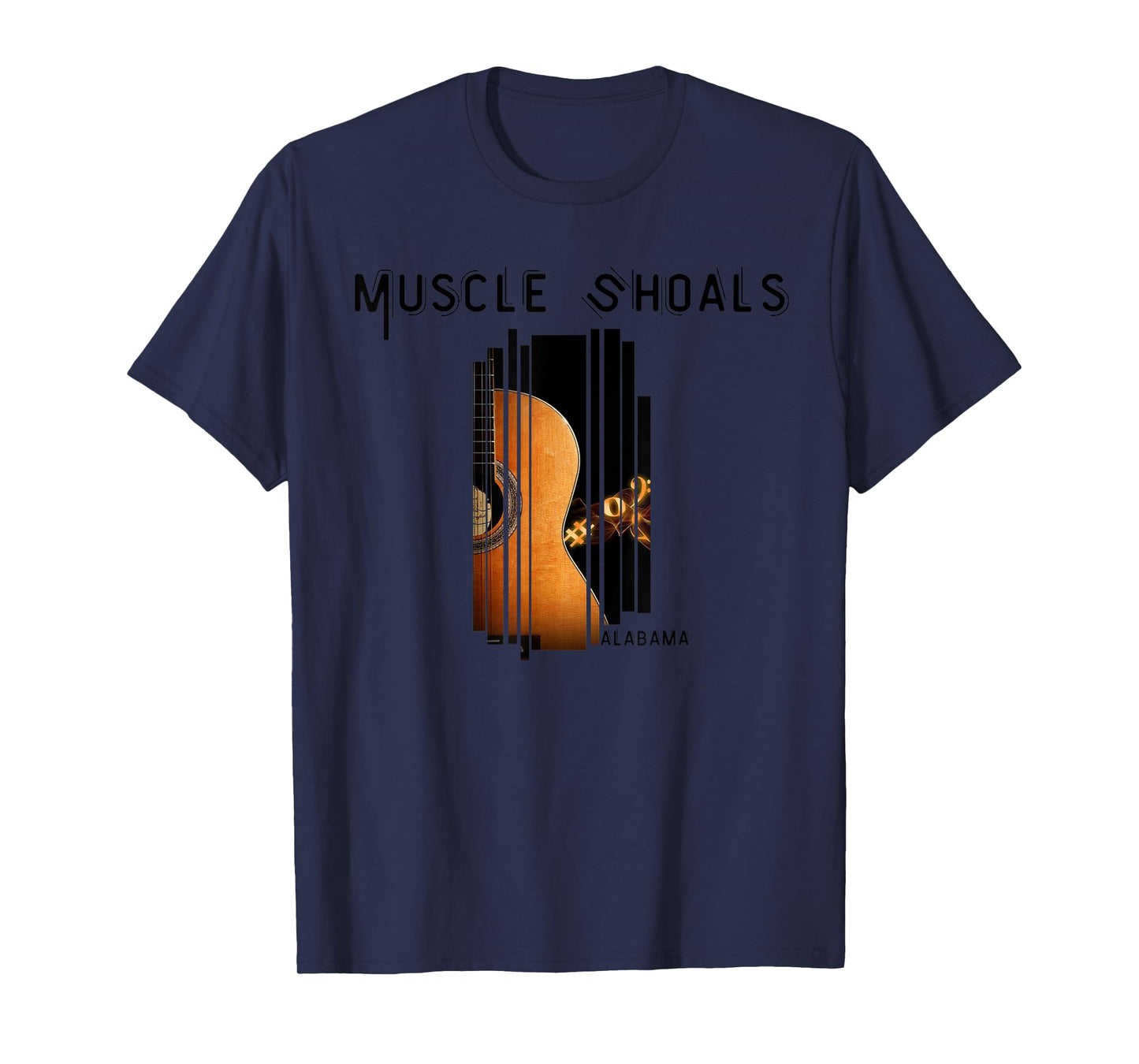 Muscle Shoals Alabama AL Distressed Grunge Text Music City T-Shirt