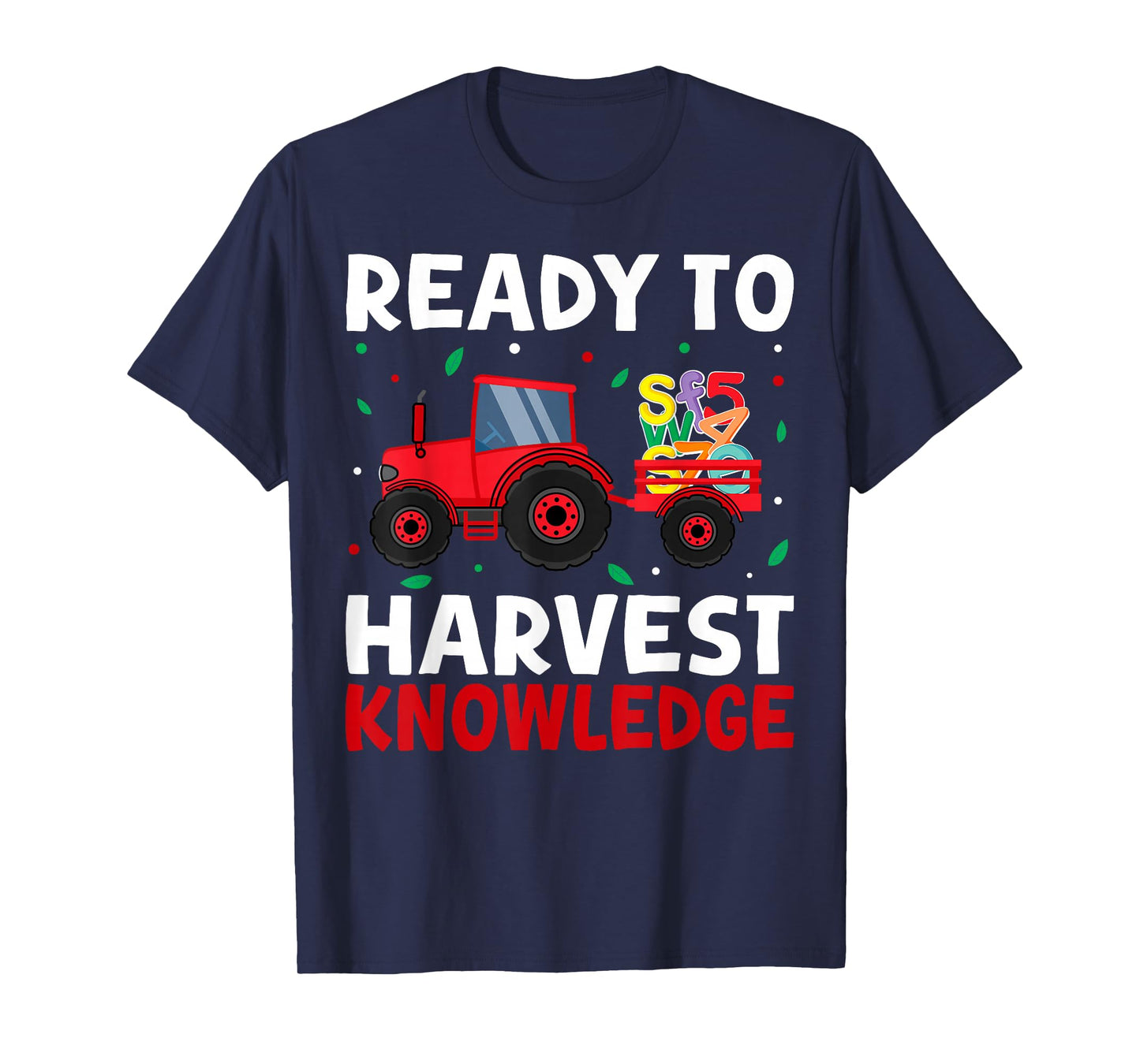 Back to School Teacher Farming Tractor Farmer Kids 100th Day T-Shirt
