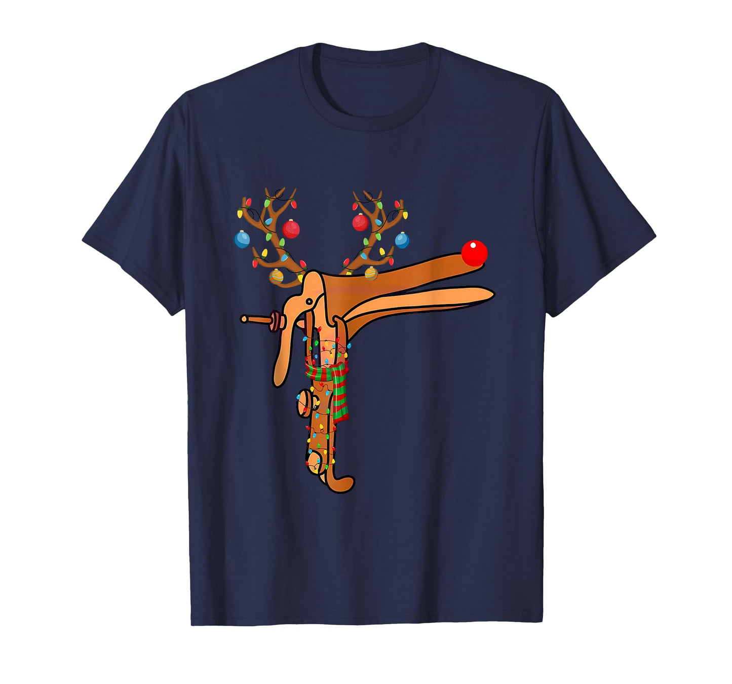 Christmas Speculum Reindeer Funny Xmas Nurse Midwife T-Shirt