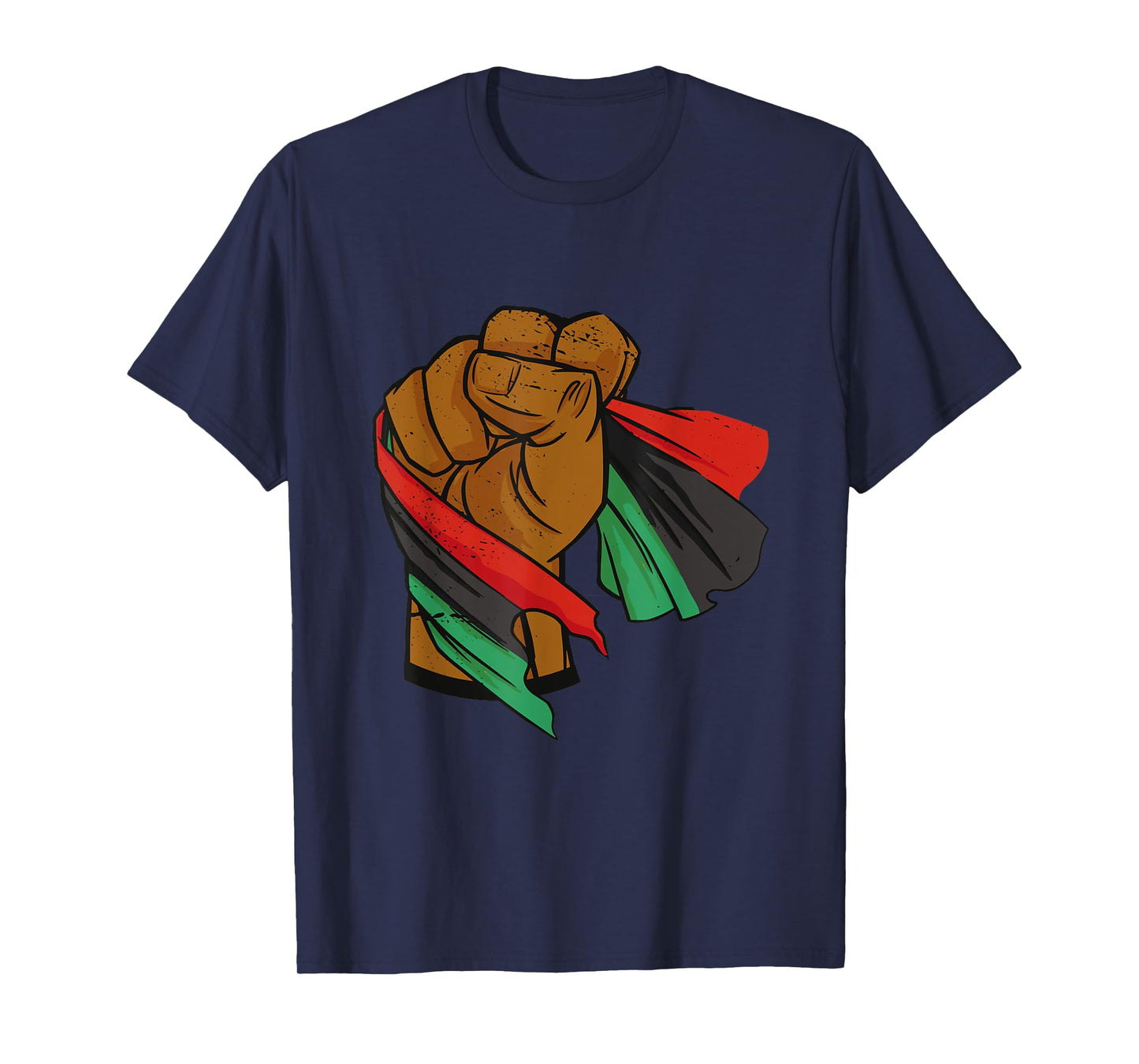 Black Liberation Flag Juneteenth Pan African UNIA Flag T-Shirt