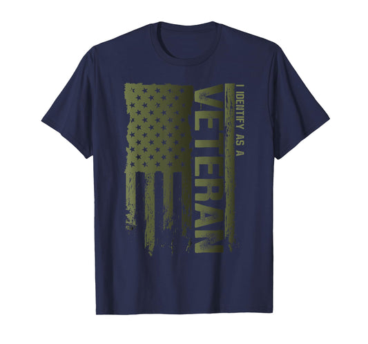 I Identify as Veteran American Protector Americans Military T-Shirt