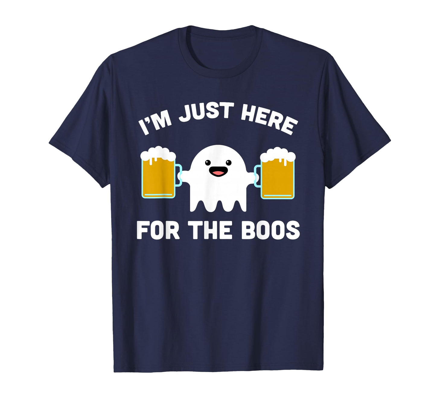 Bartender Halloween Costume Funny Ghost Here For The Boos T-Shirt