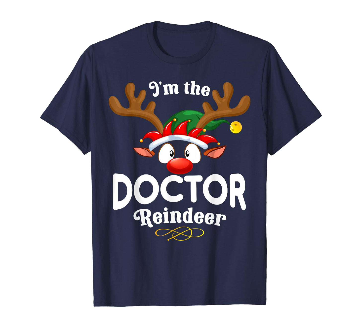 Christmas PJS Doctor XMas Reindeer Matching T-Shirt