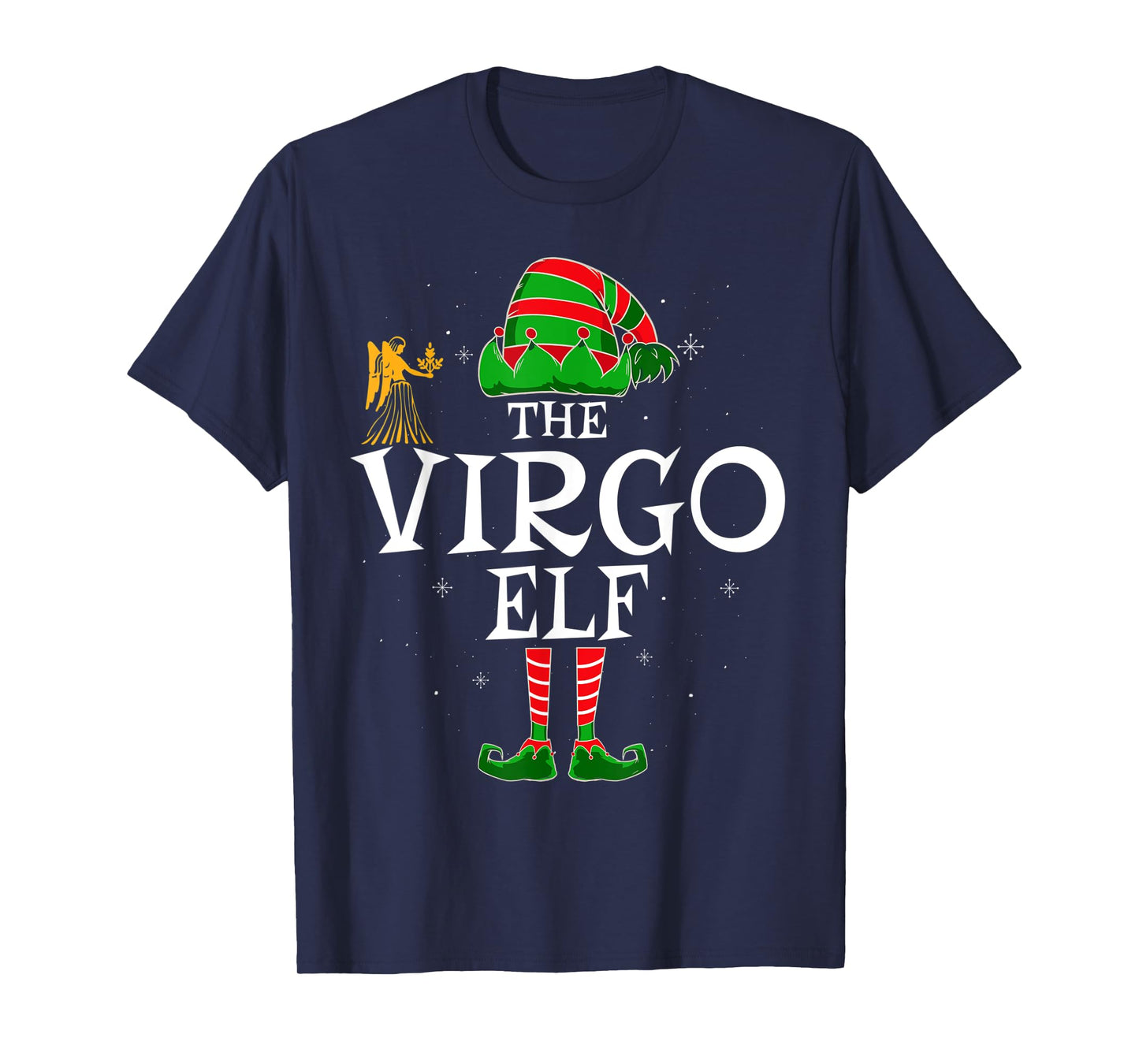 Virgo Elf Group Matching Family Christmas Funny Zodiac Sign T-Shirt