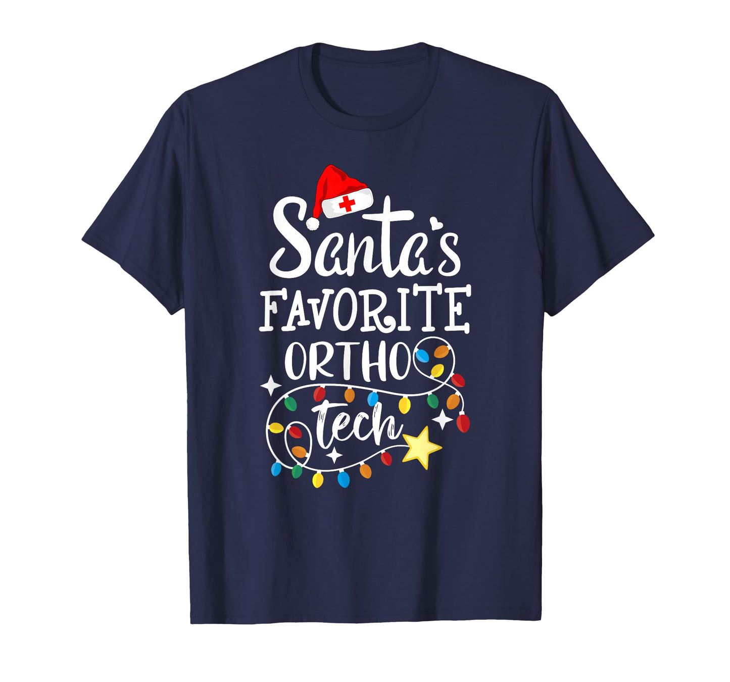 Christmas Orthopedic Technician Santa's Favorite Ortho Tech T-Shirt