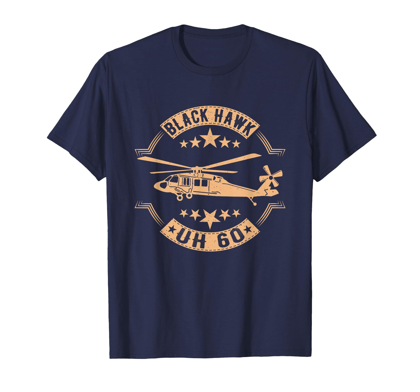 Patriotic USA Flag Military Helicopter UH-60 Black Hawk T-Shirt