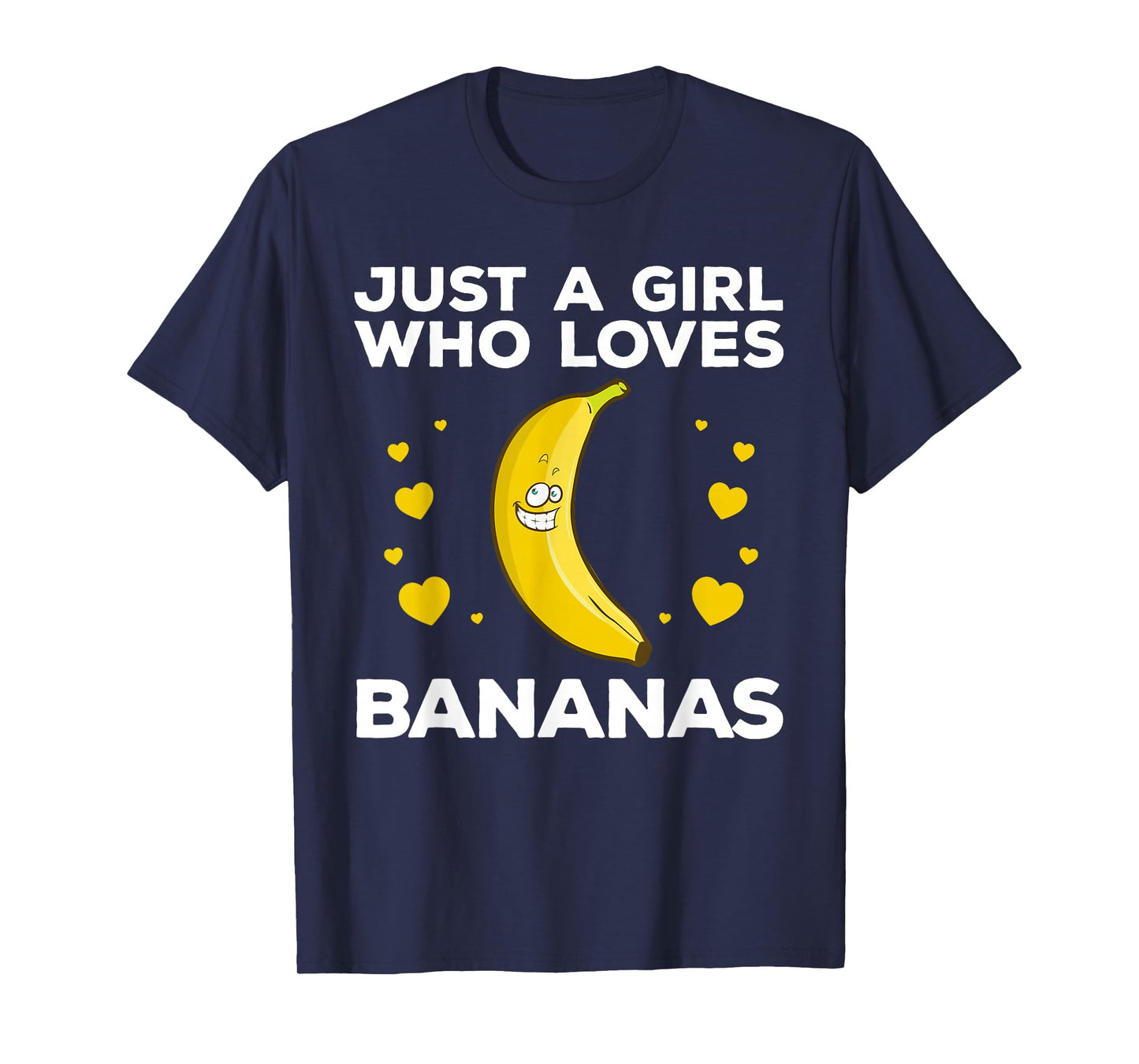 Funny Banana Design Women Girls Kids Banana Fruit Lovers T-Shirt