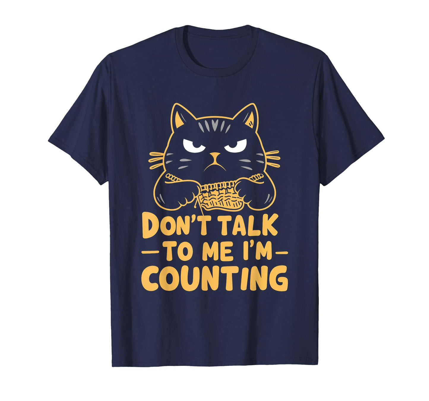Dont Talk To Me Im Counting Cat Knitting Cat Lover Men Women T-Shirt