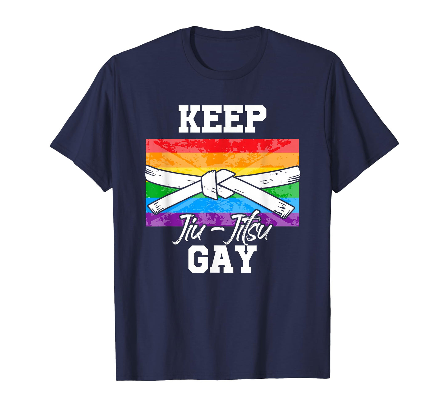 Keep Jiu Jitsu Gay LGBT Pride Month Ally Flag T-Shirt