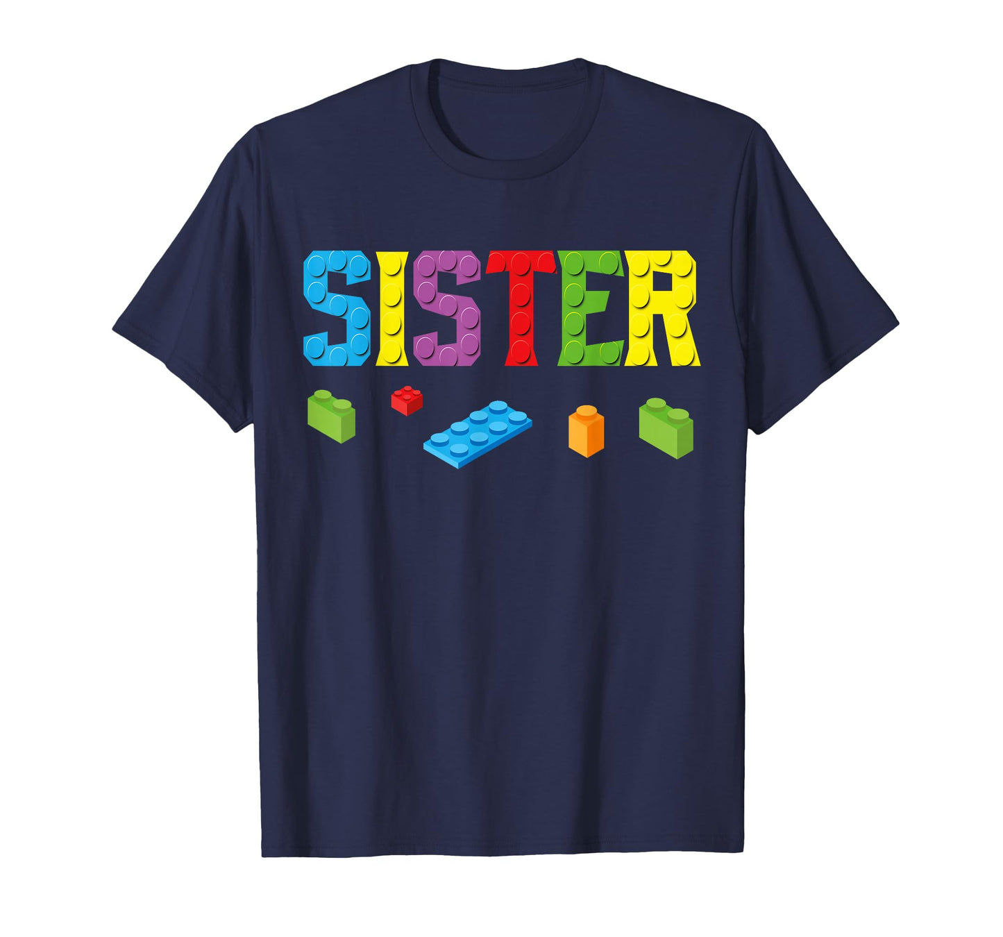 Sister Master Builder Building Bricks Blocks Family Set Girl T-Shirt