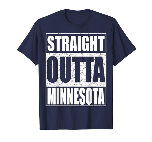 Straight Outta Minnesota Shirt Patriotic Minnesota State T-Shirt