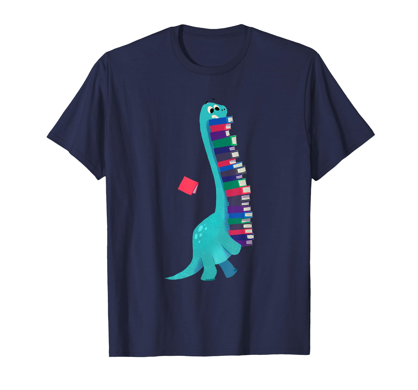 Cute Dinosaur Book Reading T-Shirt