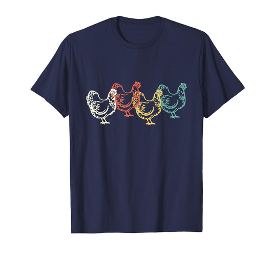 Chicken Vintage T Shirt Funny Poultry Farmer Gifts Tee Man W T-Shirt