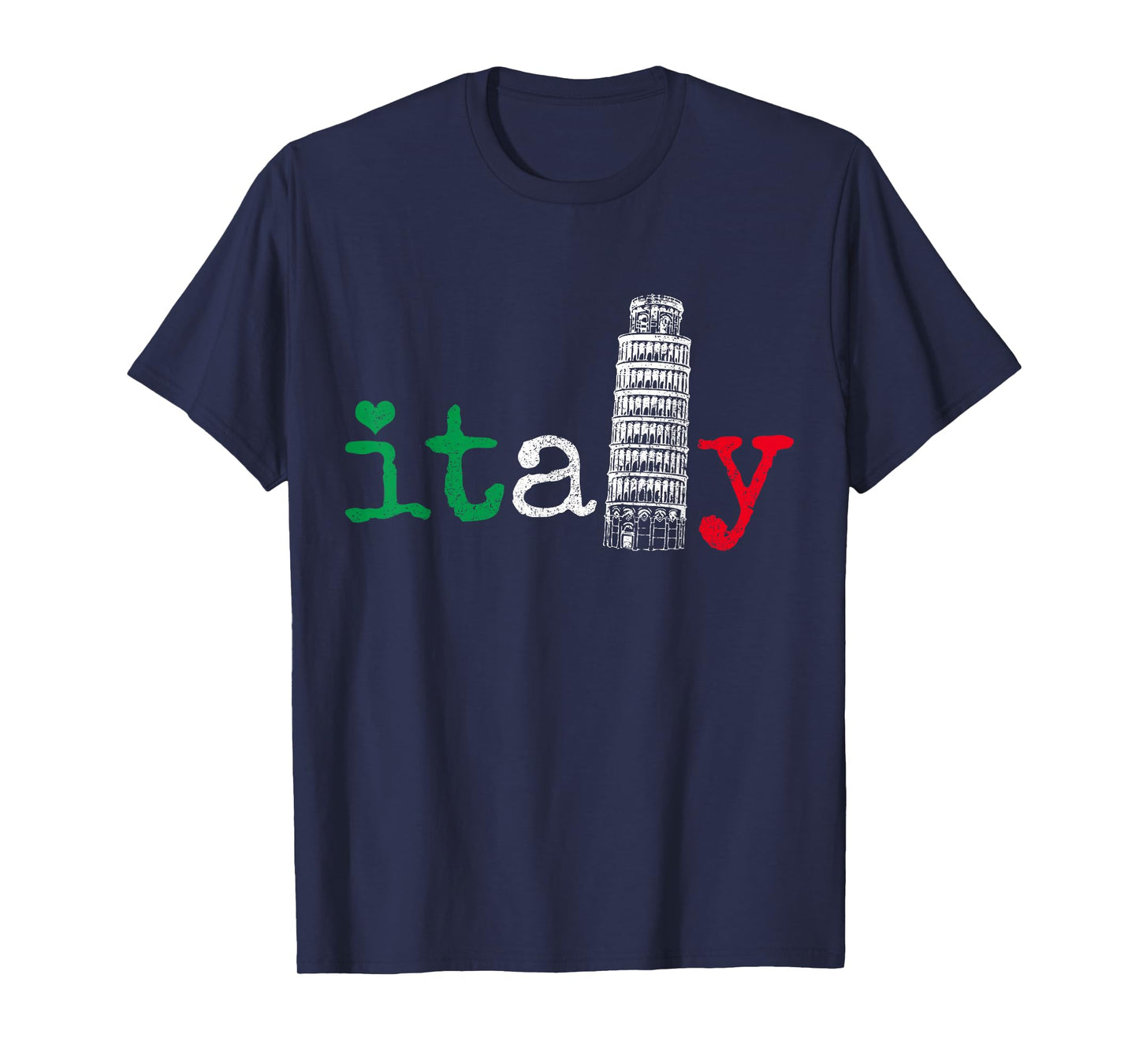 Italy Italy Flag Pride Leaning Tower of Pisa T-Shirt