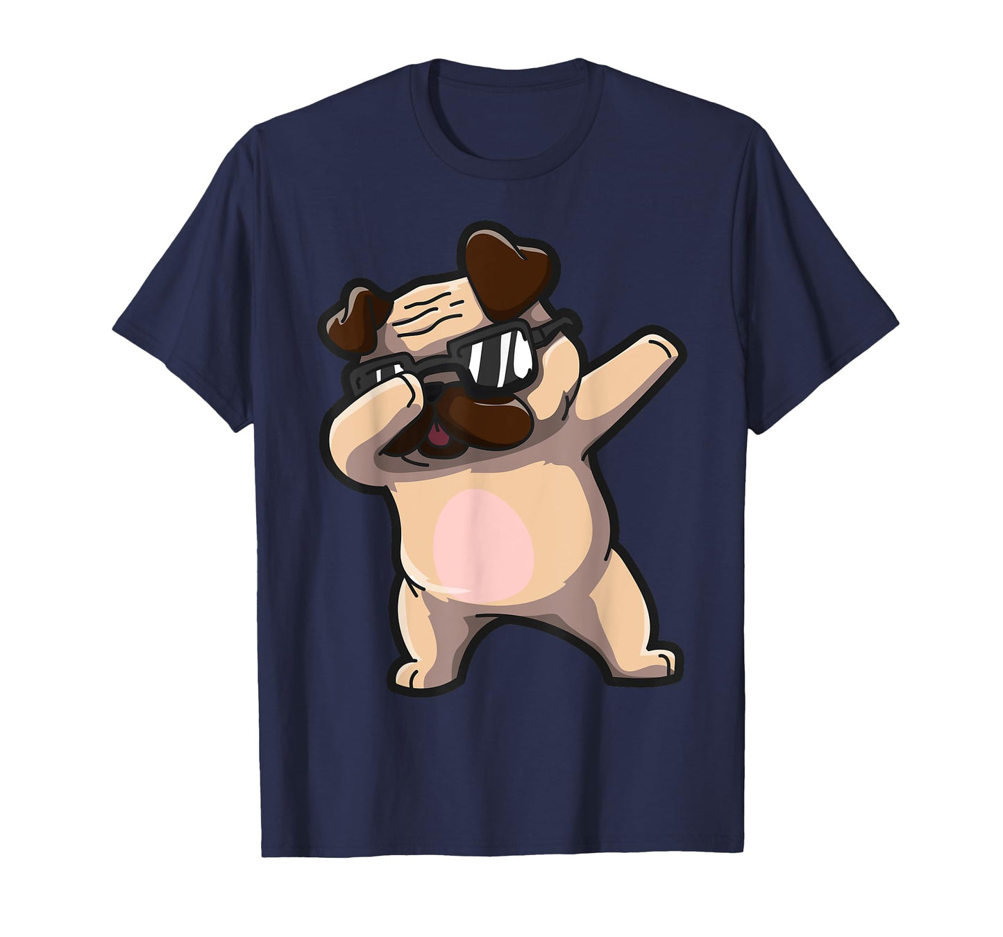 Dabbing Pug Lover Owner Funny Pet T-Shirt