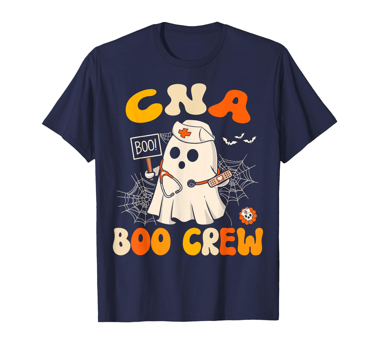 CNA Boo Crew Funny Nursing Assistant Halloween Costume Women T-Shirt