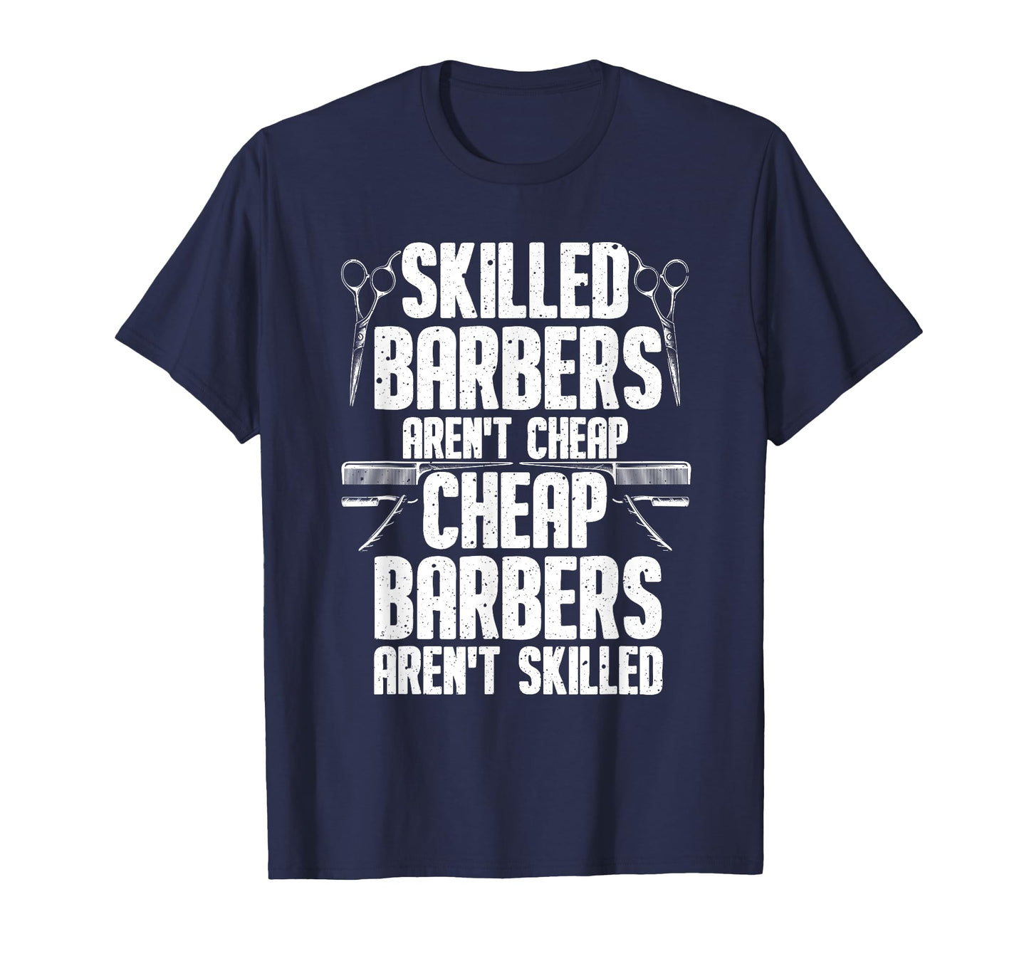 Barber Designs For Men Dad Funny Hairdressing Hair Stylists T-Shirt