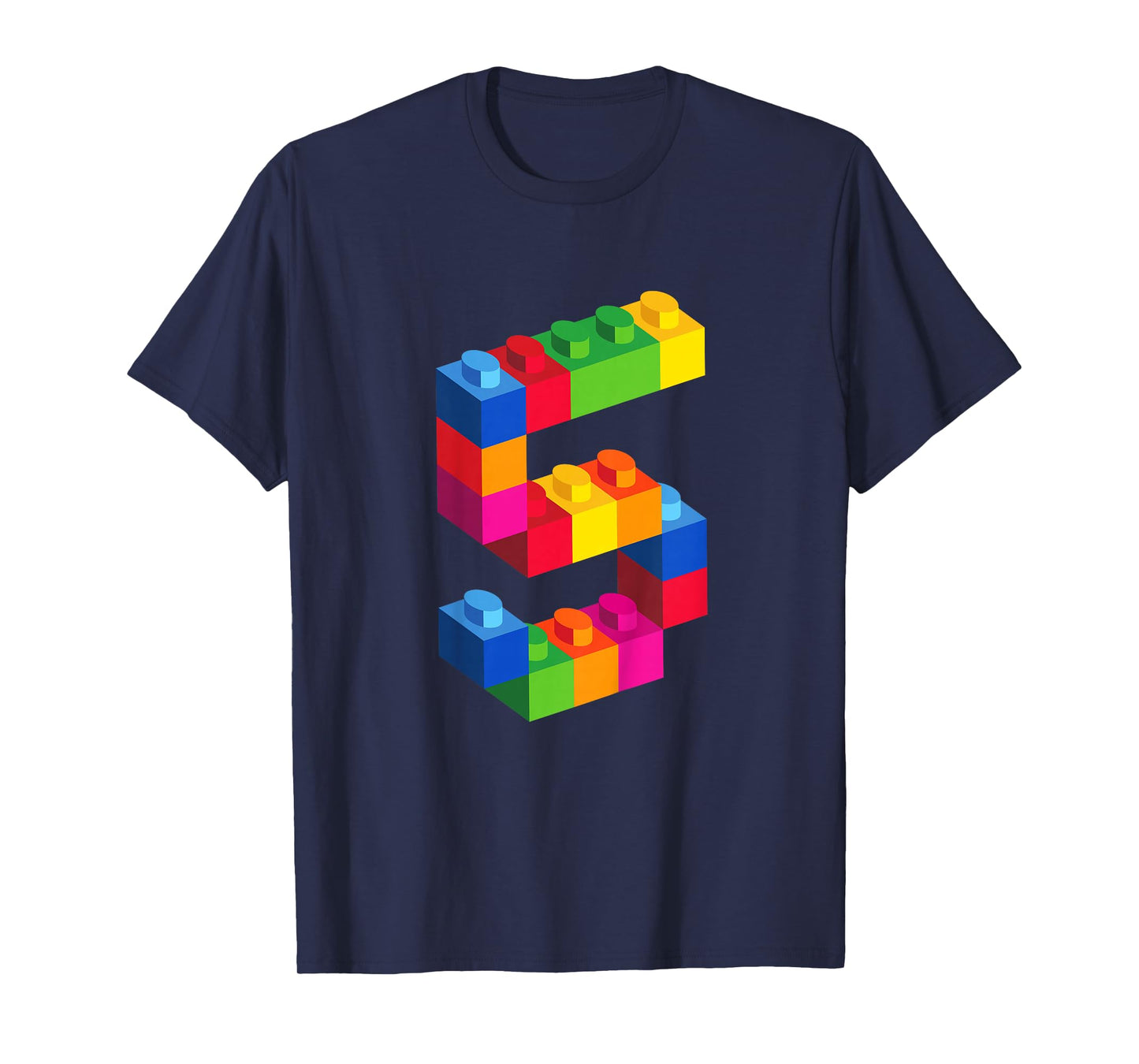 5 Year Old Building Blocks Birthday T Shirt Bricks 5th Gift T-Shirt