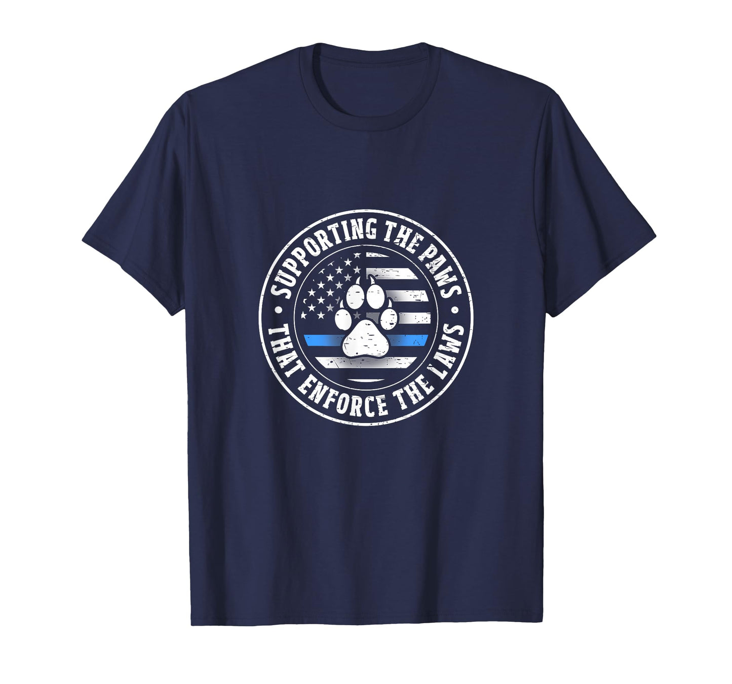 Support The Paws That Enforce The Laws - Police Puppy Fan T-Shirt