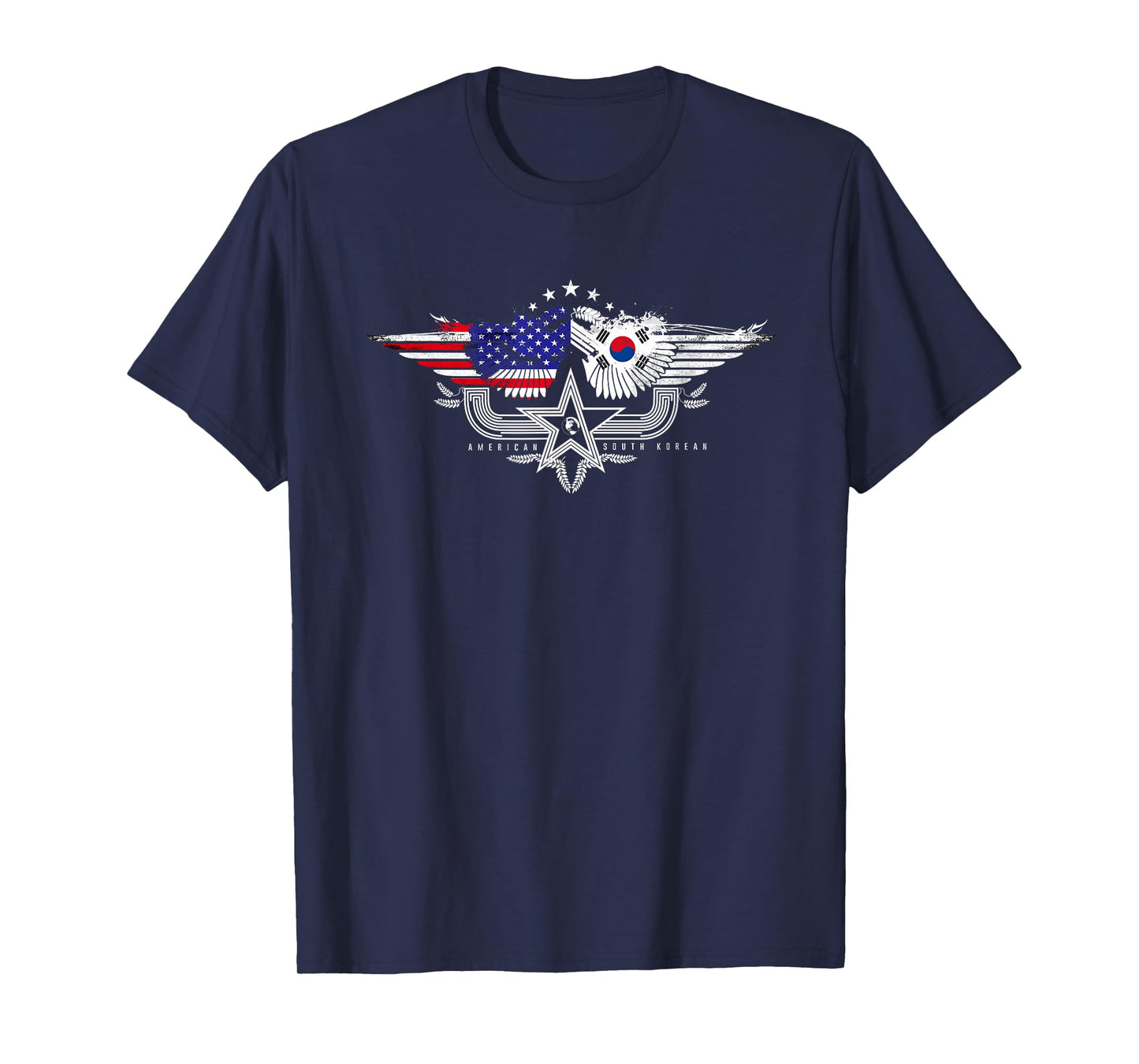 South Korean American Flag T Shirt. South Korea Flag T-Shirt