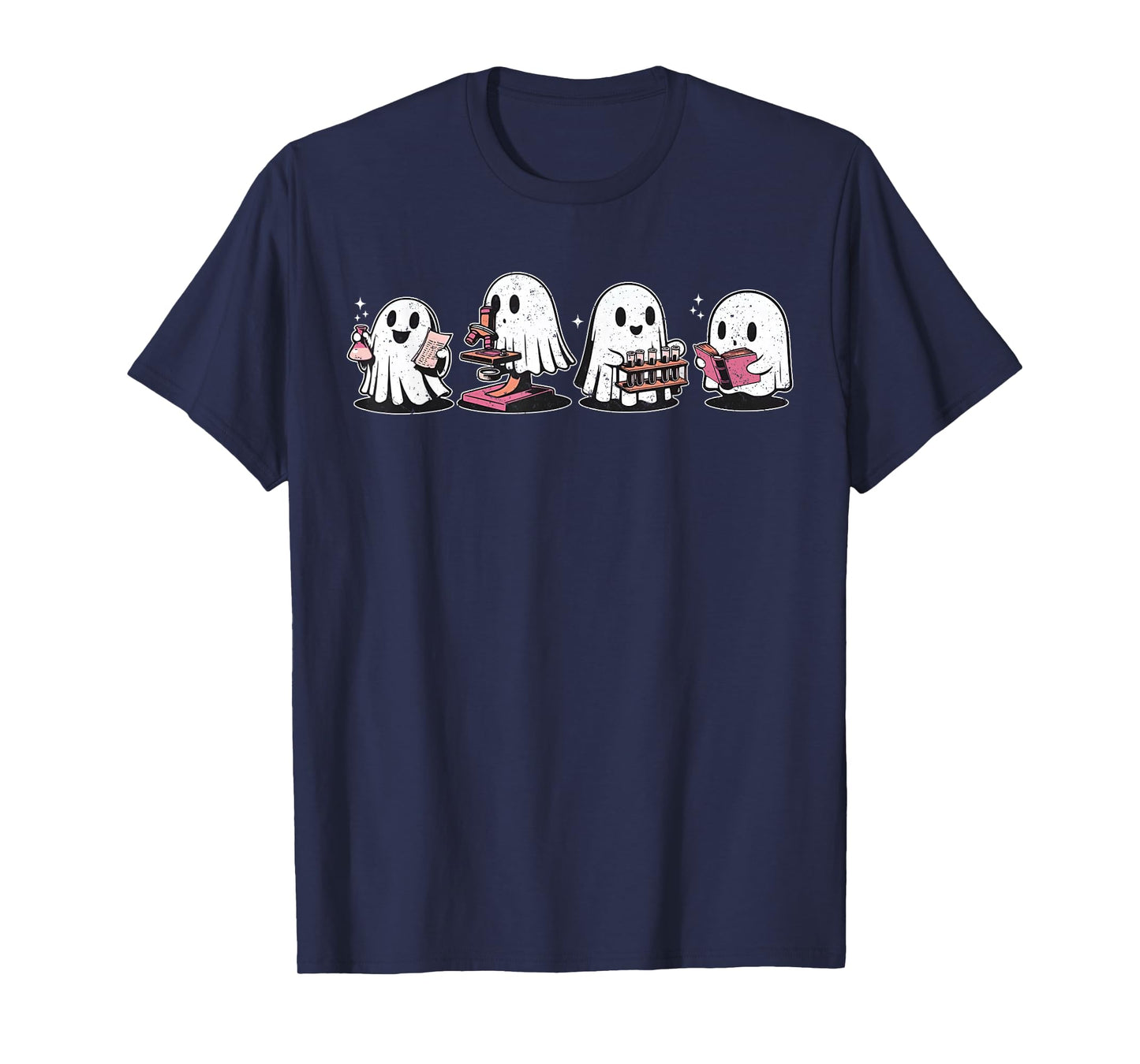 Cute Halloween Science Chemistry Ghost Laboratory Teacher T-Shirt