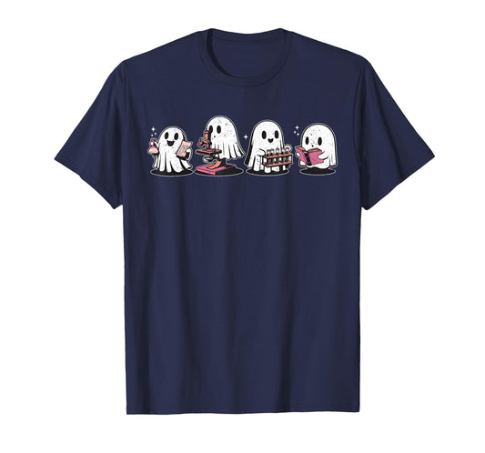 Cute Halloween Science Chemistry Ghost Laboratory Teacher T-Shirt